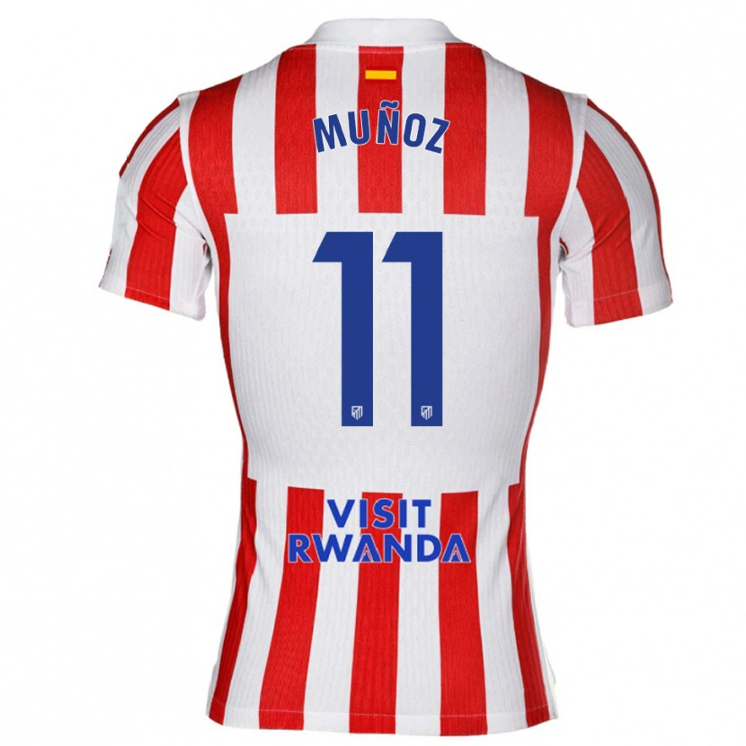 Danxen Women Dani Muñoz #11 Red White Home Jersey 2025/26 T-Shirt