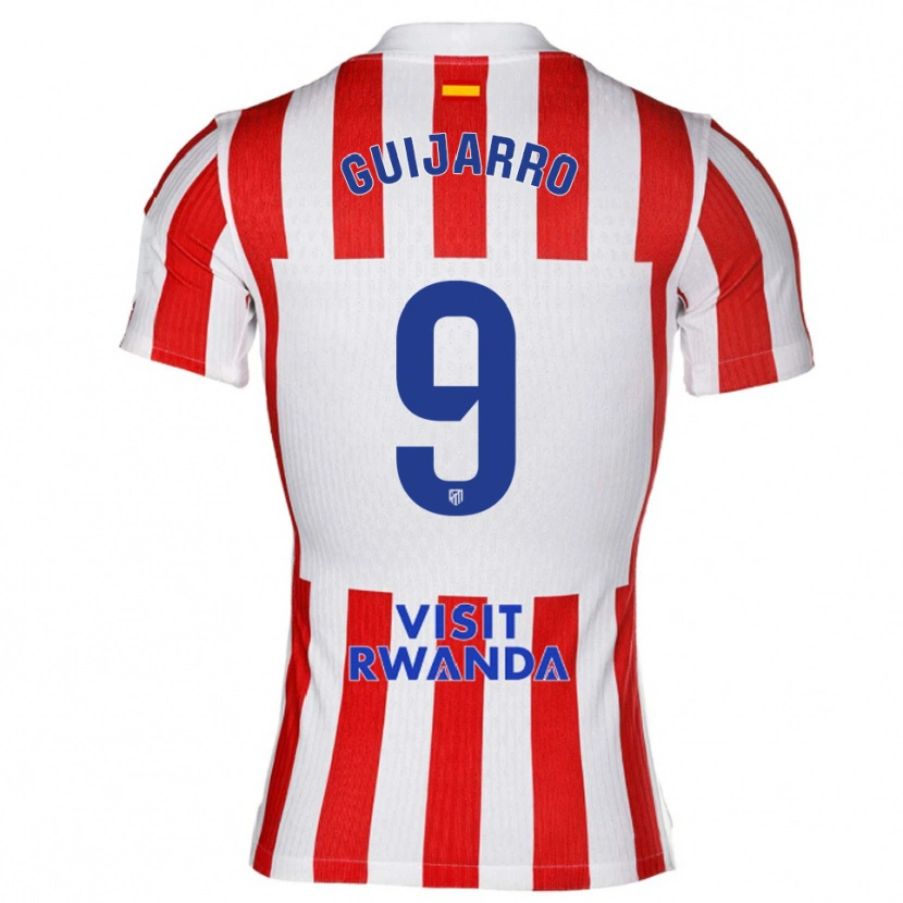 Danxen Women Sheila Guijarro #9 Red White Home Jersey 2025/26 T-Shirt