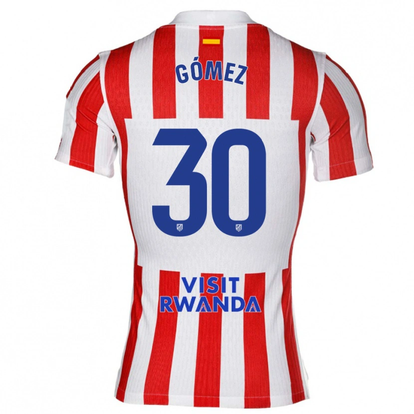 Danxen Women Rubén Gómez #30 Red White Home Jersey 2025/26 T-Shirt