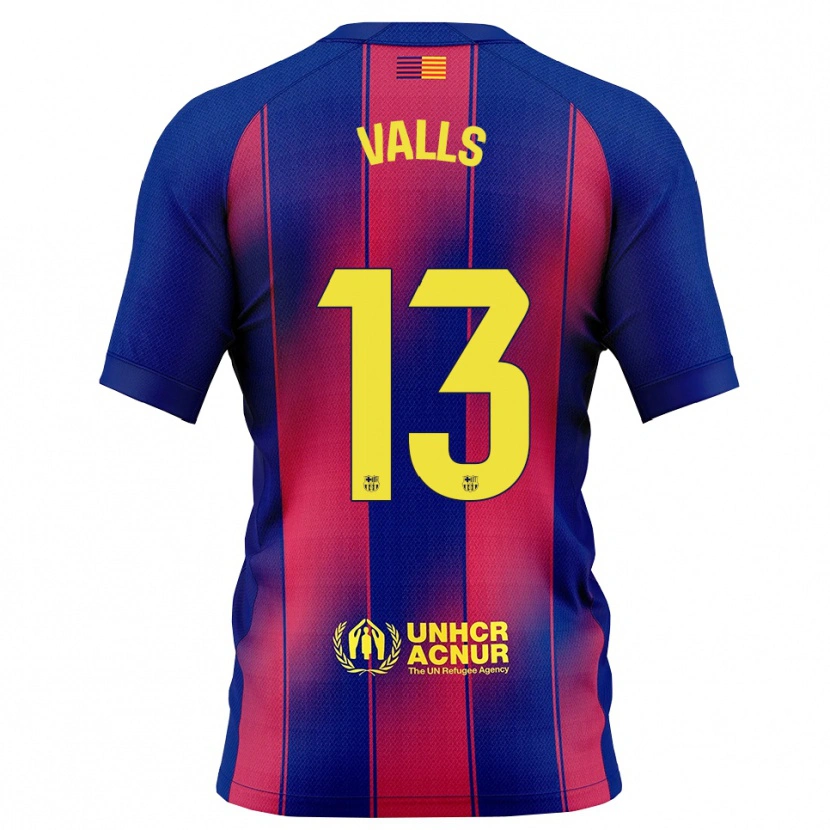 Danxen Women Gerard Valls #13 Blue Red Home Jersey 2025/26 T-Shirt