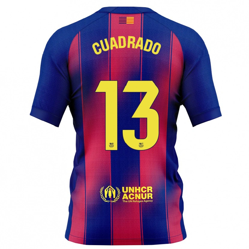 Danxen Women Adrián Cuadrado #13 Blue Red Home Jersey 2025/26 T-Shirt