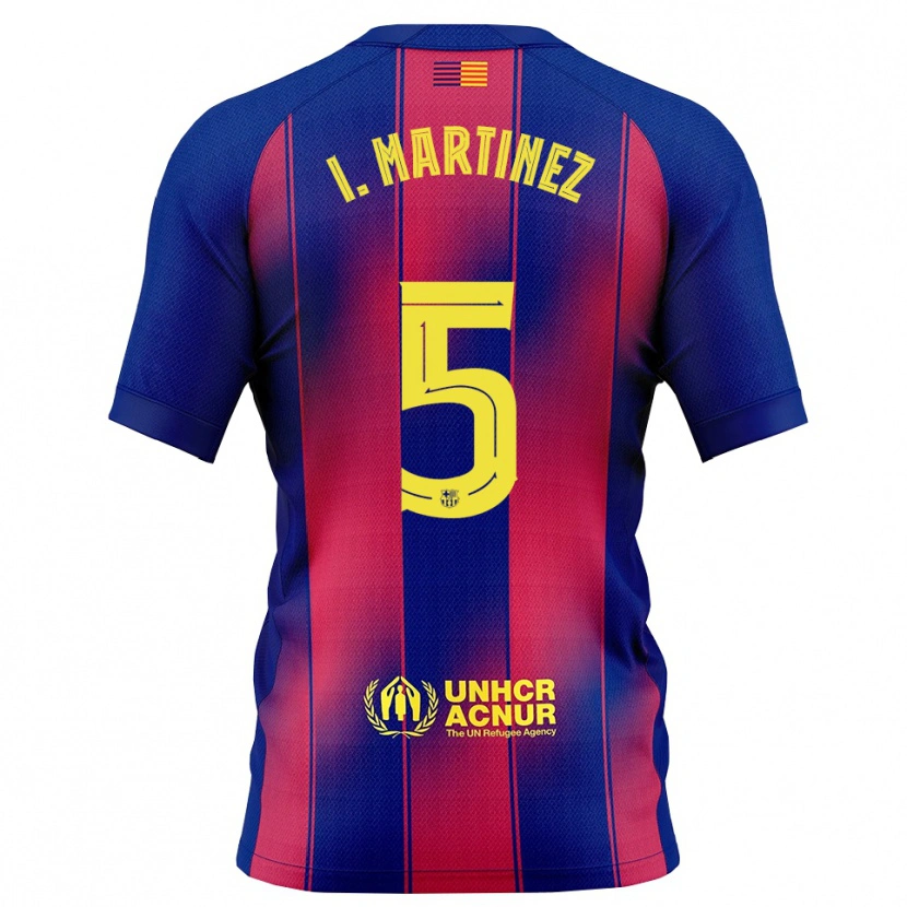 Danxen Women Iñigo Martínez #5 Blue Red Home Jersey 2025/26 T-Shirt