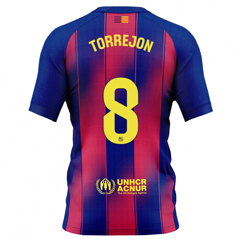 Danxen Women Marta Torrejon #8 Blue Red Home Jersey 2025/26 T-Shirt