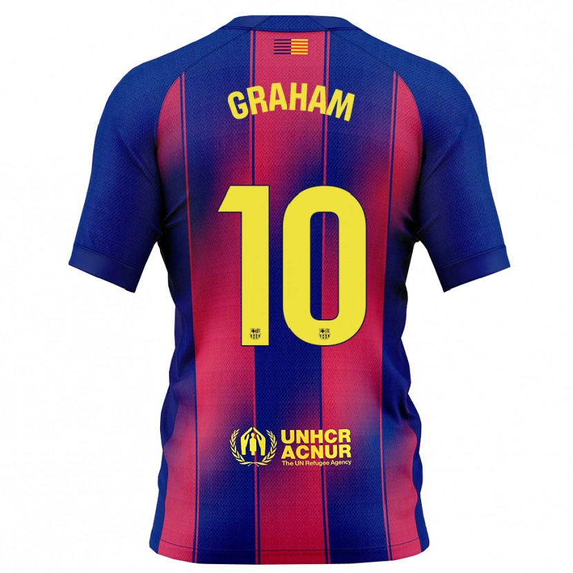 Danxen Women Caroline Graham Hansen #10 Blue Red Home Jersey 2025/26 T-Shirt
