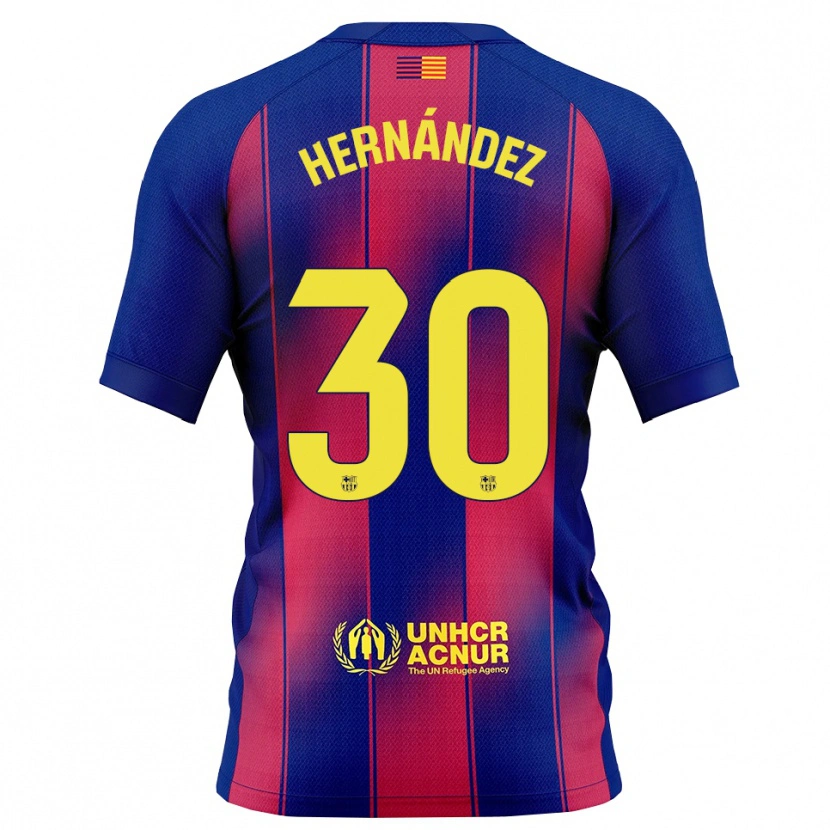 Danxen Women Juan Hernández #30 Blue Red Home Jersey 2025/26 T-Shirt