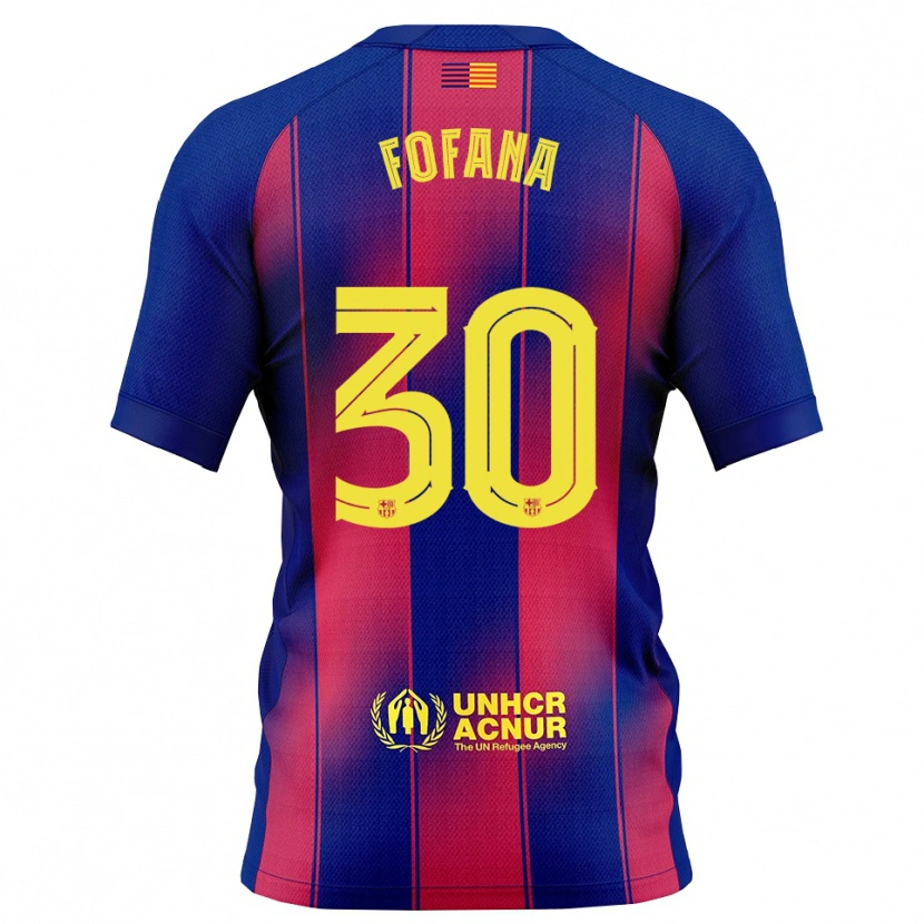 Danxen Women Nuhu Fofana #30 Blue Red Home Jersey 2025/26 T-Shirt