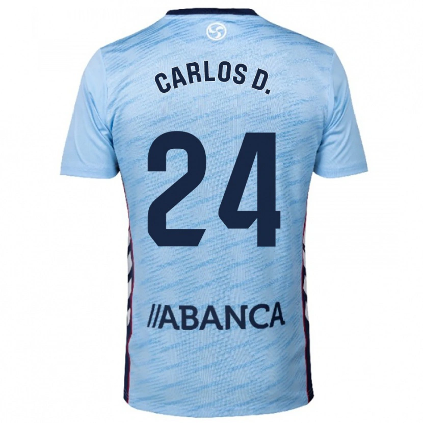 Danxen Women Carlos Domínguez #24 Sky Blue Red Home Jersey 2025/26 T-Shirt