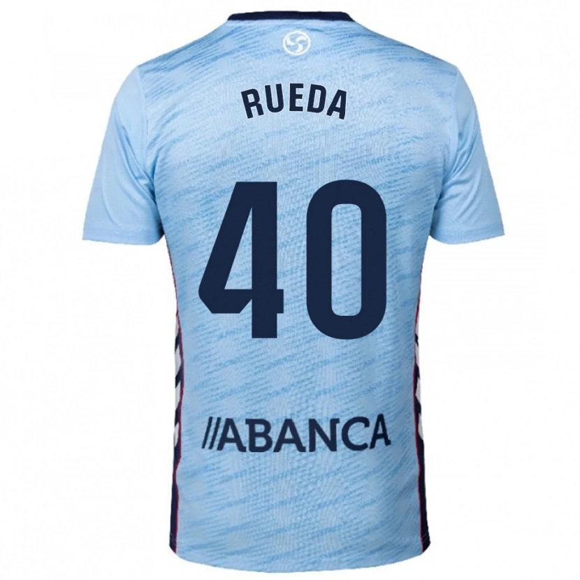 Danxen Women Javi Rueda #40 Sky Blue Red Home Jersey 2025/26 T-Shirt