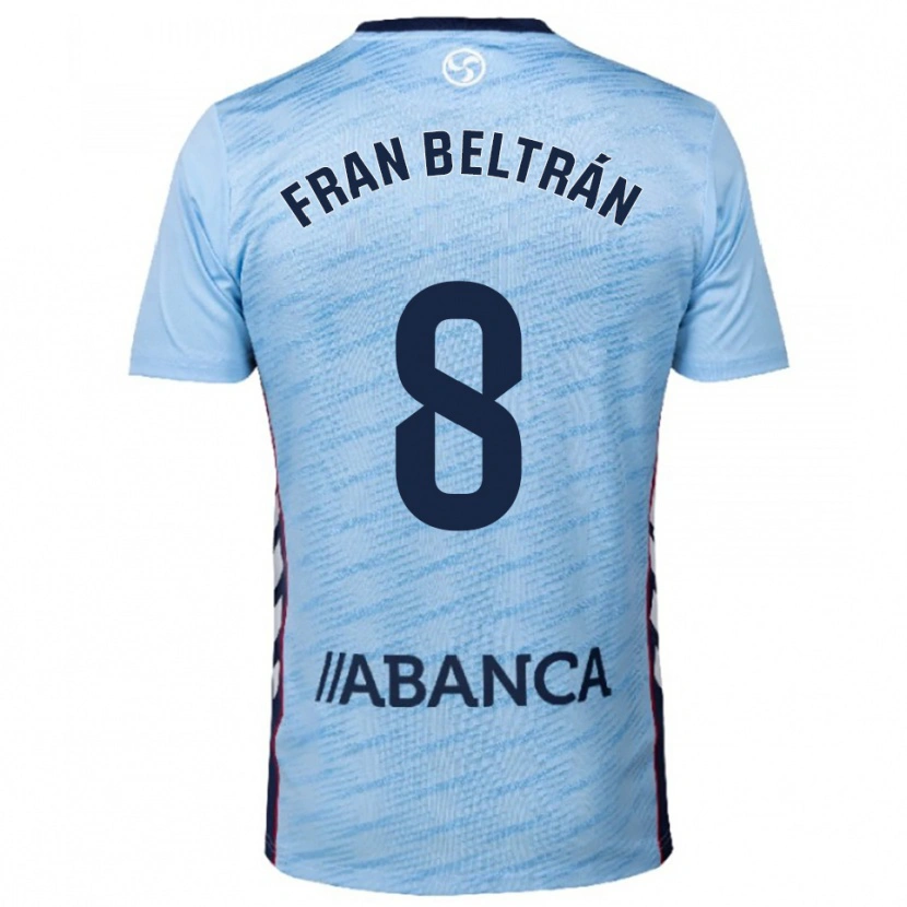 Danxen Women Fran Beltrán #8 Sky Blue Red Home Jersey 2025/26 T-Shirt