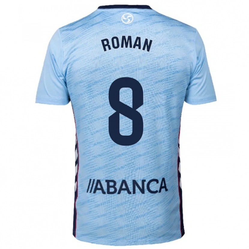 Danxen Women Miguel Román #8 Sky Blue Red Home Jersey 2025/26 T-Shirt