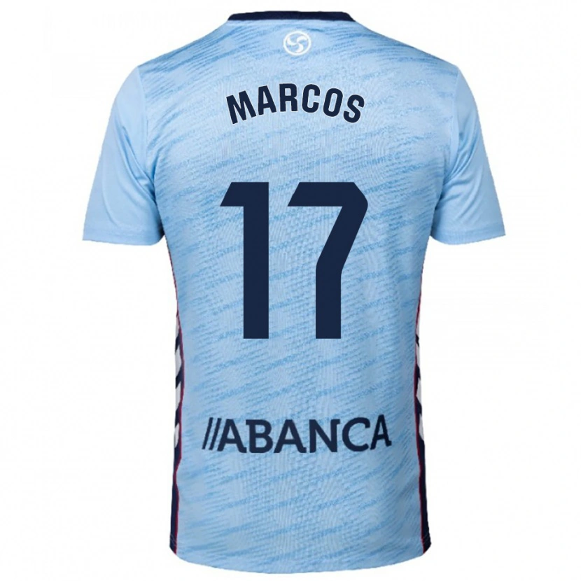 Danxen Women Óscar Marcos #17 Sky Blue Red Home Jersey 2025/26 T-Shirt