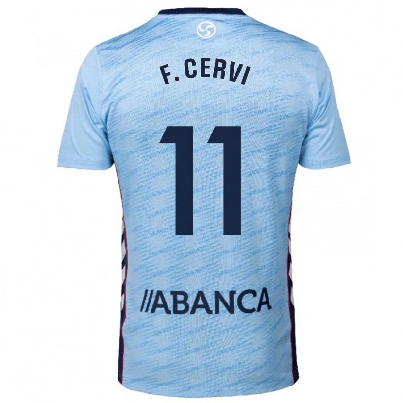 Danxen Women Franco Cervi #11 Sky Blue Red Home Jersey 2025/26 T-Shirt