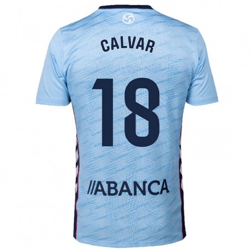 Danxen Women María Calvar #18 Sky Blue Red Home Jersey 2025/26 T-Shirt