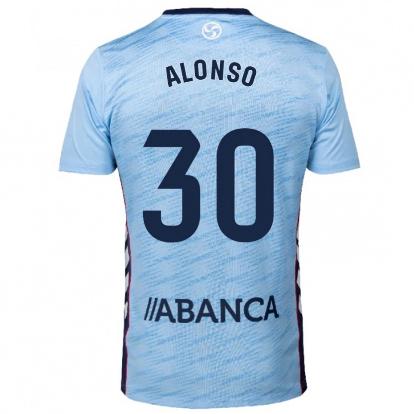 Danxen Women Adriana Alonso #30 Sky Blue Red Home Jersey 2025/26 T-Shirt