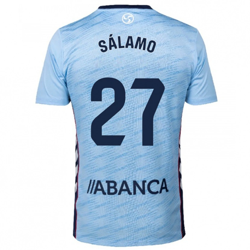 Danxen Women Jorge Sálamo #27 Sky Blue Red Home Jersey 2025/26 T-Shirt