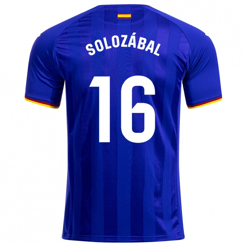 Danxen Women Hugo Solozábal #16 Blue Red Yellow Home Jersey 2025/26 T-Shirt