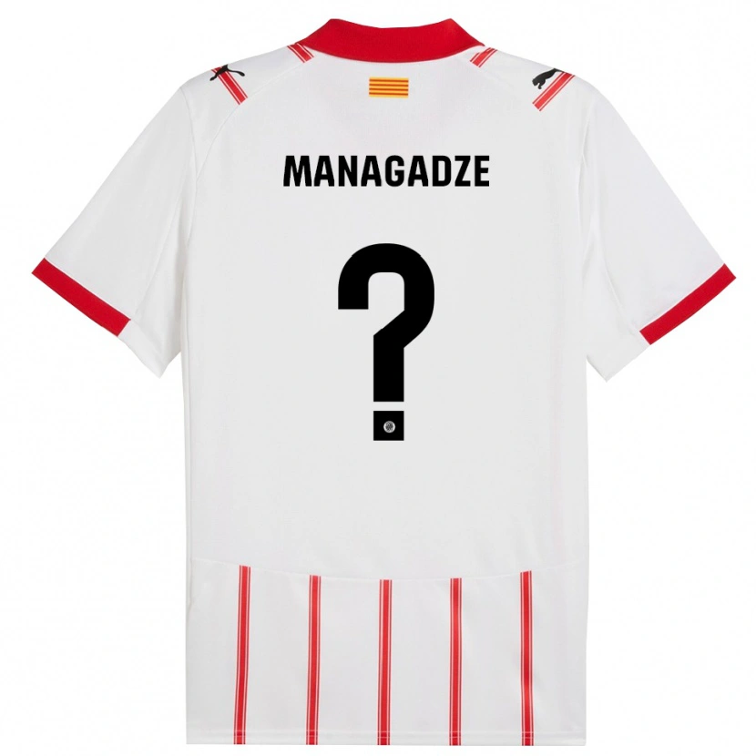 Danxen Women Luka Managadze #0 White Red Home Jersey 2025/26 T-Shirt
