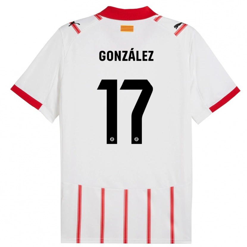 Danxen Women Mario González #17 White Red Home Jersey 2025/26 T-Shirt
