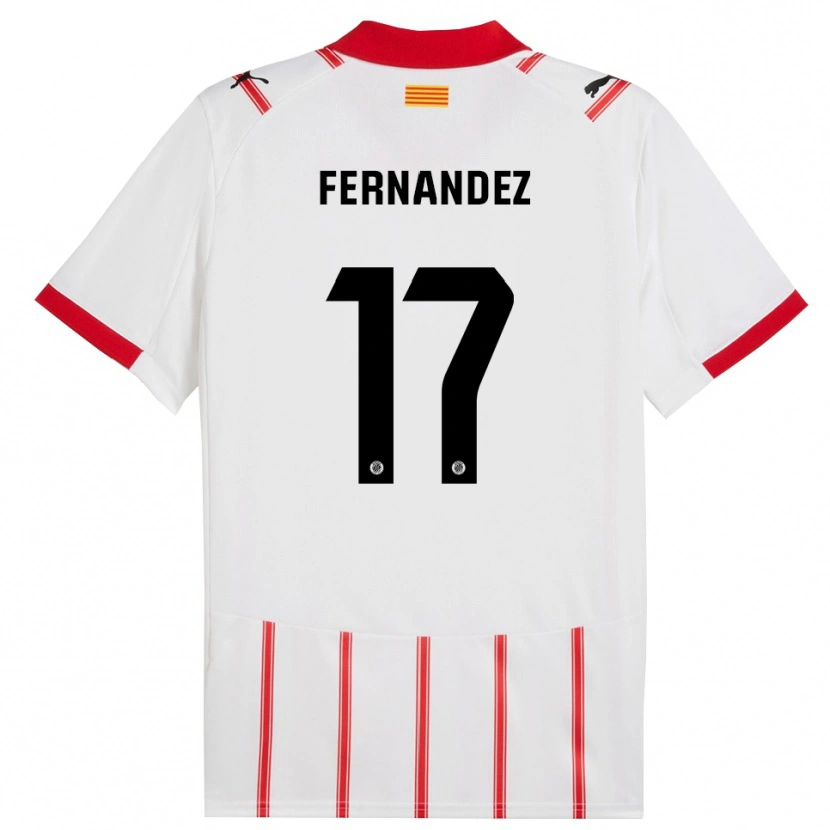 Danxen Women Daniel Fernández #17 White Red Home Jersey 2025/26 T-Shirt