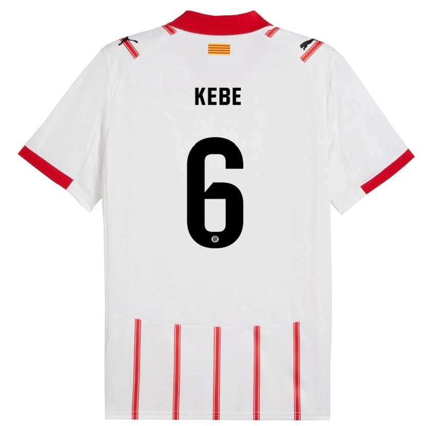Danxen Women Ibrahima Kébé #6 White Red Home Jersey 2025/26 T-Shirt