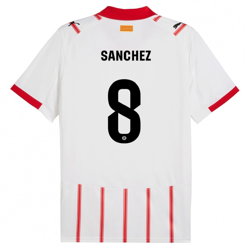 Danxen Women Miguel Ángel Sánchez #8 White Red Home Jersey 2025/26 T-Shirt