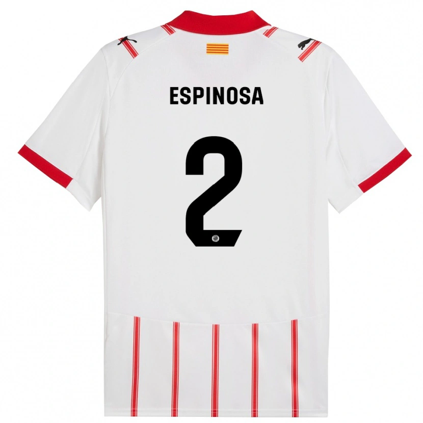 Danxen Women Bernardo Espinosa #2 White Red Home Jersey 2025/26 T-Shirt