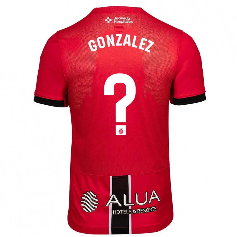 Danxen Women Adrià González #0 Red Black Home Jersey 2025/26 T-Shirt