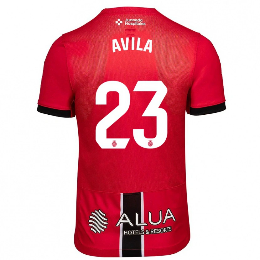 Danxen Women Santi Ávila #23 Red Black Home Jersey 2025/26 T-Shirt