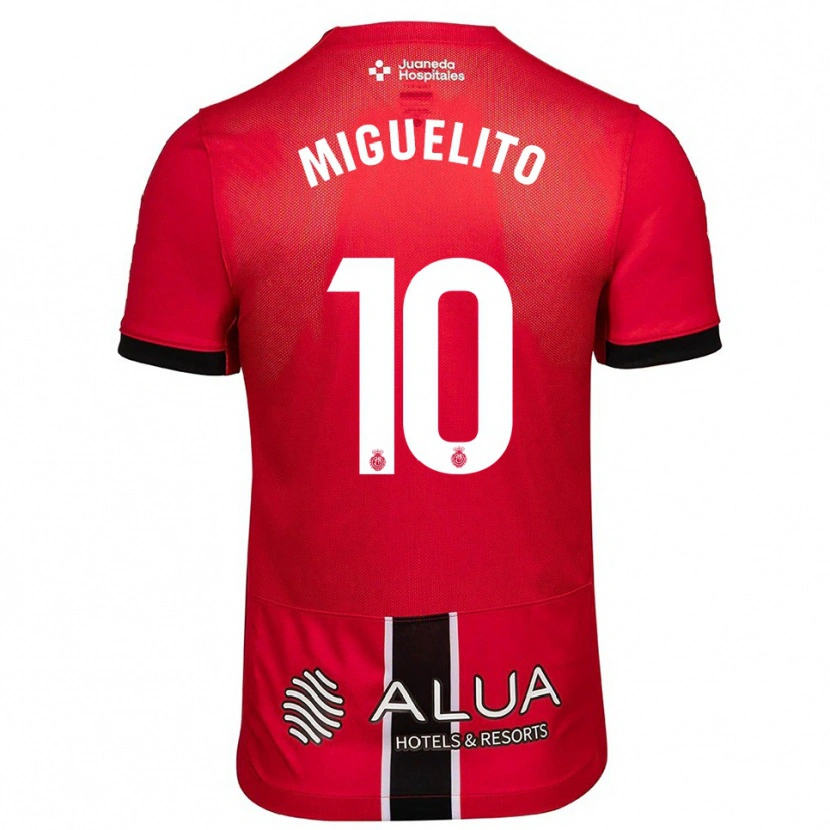 Danxen Women Miguelito #10 Red Black Home Jersey 2025/26 T-Shirt