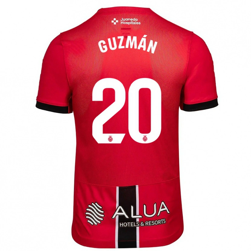 Danxen Women Samuel Guzmán #20 Red Black Home Jersey 2025/26 T-Shirt