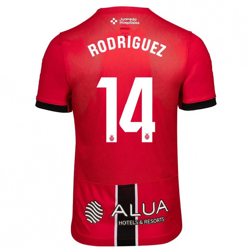 Danxen Women Diego Rodríguez #14 Red Black Home Jersey 2025/26 T-Shirt