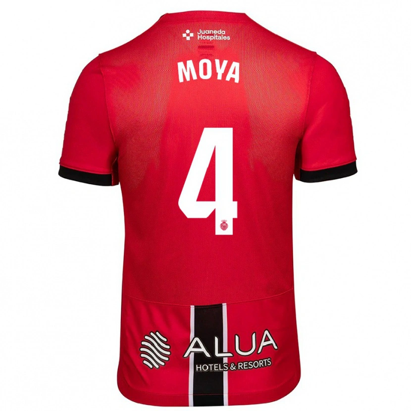 Danxen Women Pablo Moyá #4 Red Black Home Jersey 2025/26 T-Shirt