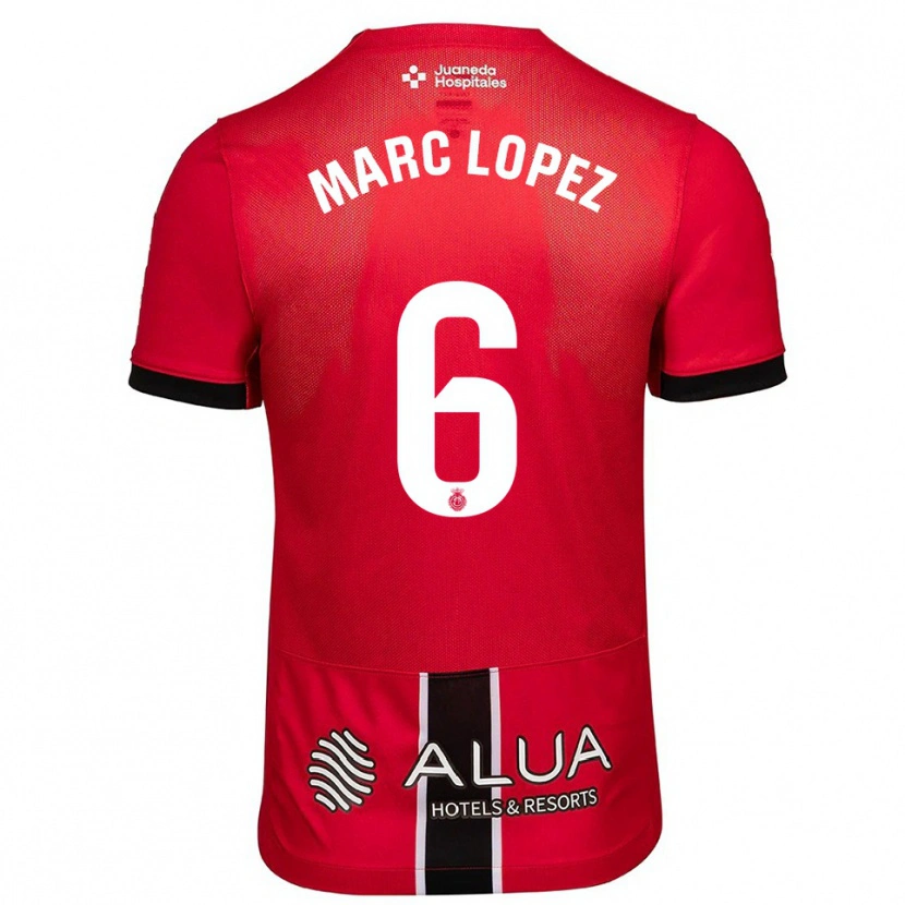Danxen Women Marc López #6 Red Black Home Jersey 2025/26 T-Shirt