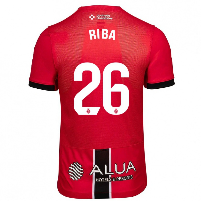 Danxen Women Cesc Riba #26 Red Black Home Jersey 2025/26 T-Shirt