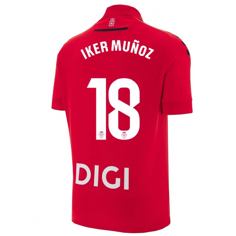 Danxen Women Iker Muñoz #18 Red Black Home Jersey 2025/26 T-Shirt