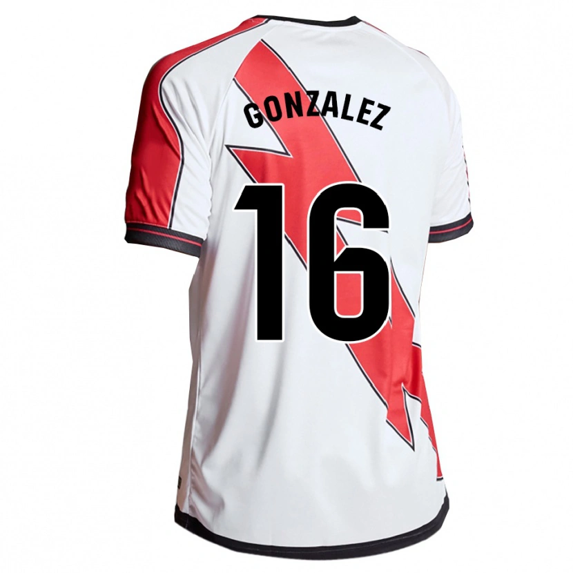 Danxen Women Aitor González #16 White Red Home Jersey 2025/26 T-Shirt