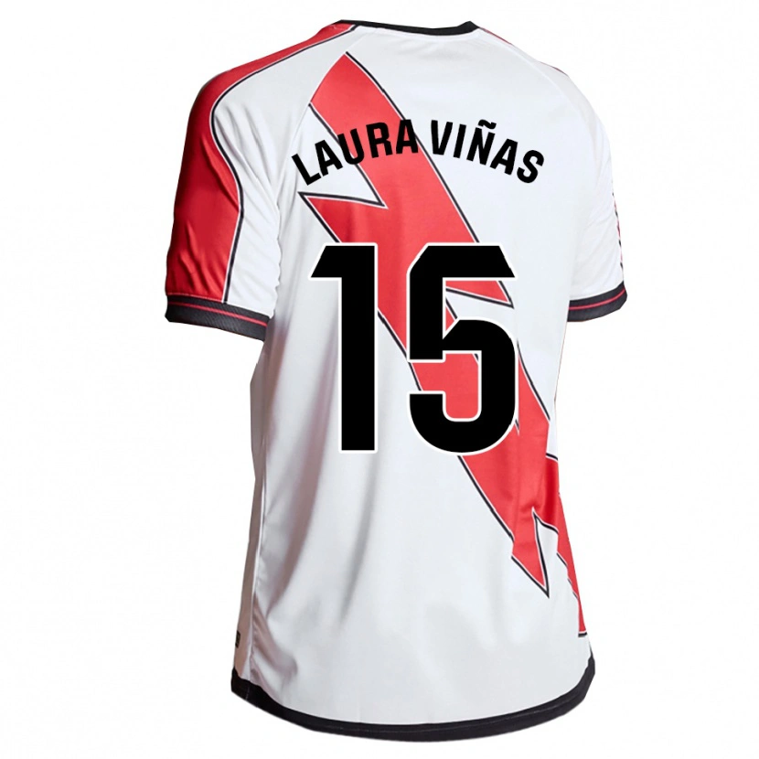 Danxen Women Laura Viñas Herrera #15 White Red Home Jersey 2025/26 T-Shirt