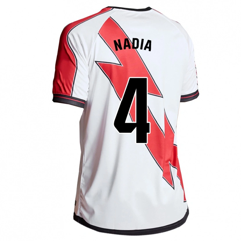 Danxen Women Nadia Dopico Díaz #4 White Red Home Jersey 2025/26 T-Shirt