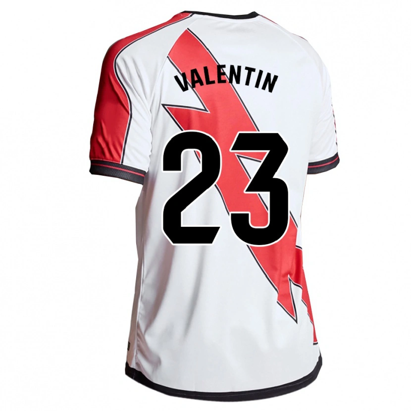 Danxen Women Óscar Valentín #23 White Red Home Jersey 2025/26 T-Shirt