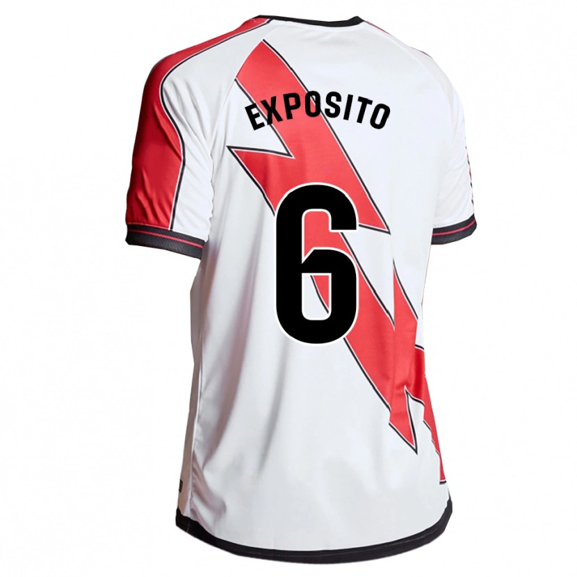 Danxen Women Álvaro Expósito #6 White Red Home Jersey 2025/26 T-Shirt