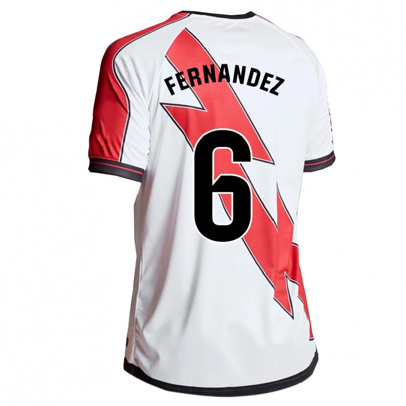 Danxen Women Paula Fernández #6 White Red Home Jersey 2025/26 T-Shirt