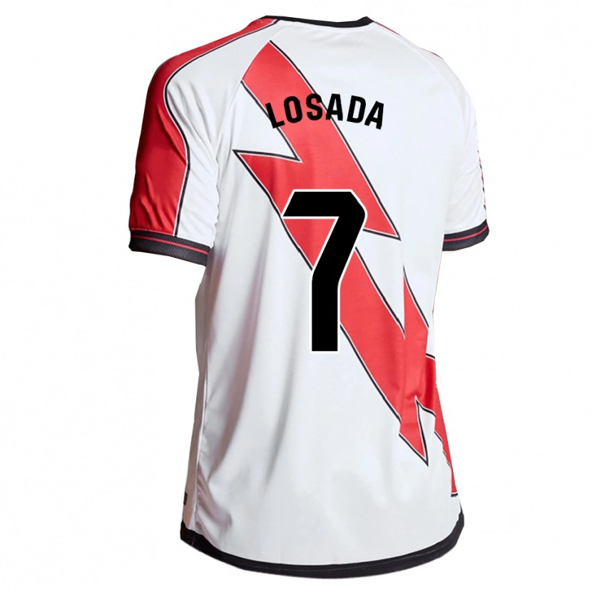 Danxen Women Juan Losada #7 White Red Home Jersey 2025/26 T-Shirt