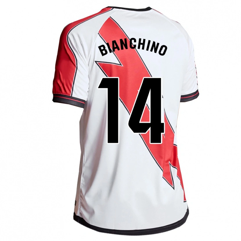 Danxen Women Nicolò Bianchino #14 White Red Home Jersey 2025/26 T-Shirt