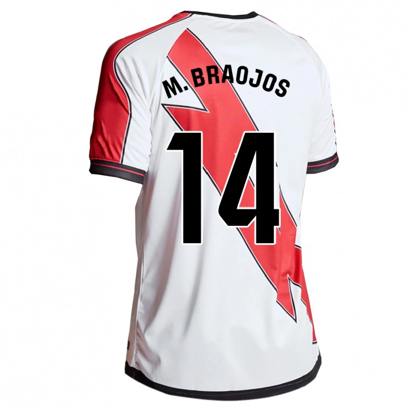 Danxen Women Mónica Braojos Pérez #14 White Red Home Jersey 2025/26 T-Shirt