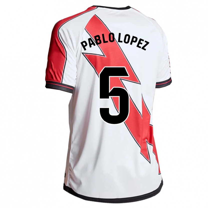 Danxen Women Pablo López #5 White Red Home Jersey 2025/26 T-Shirt
