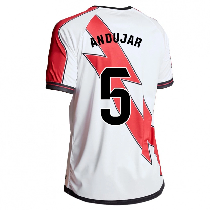 Danxen Women Paula Andújar #5 White Red Home Jersey 2025/26 T-Shirt