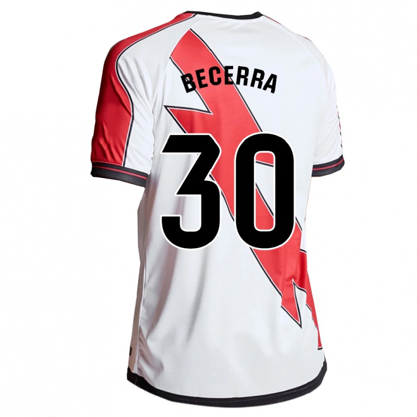 Danxen Women Samu Becerra #30 White Red Home Jersey 2025/26 T-Shirt