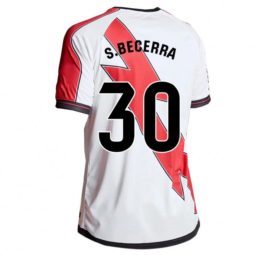 Danxen Women Samuel Becerra #30 White Red Home Jersey 2025/26 T-Shirt