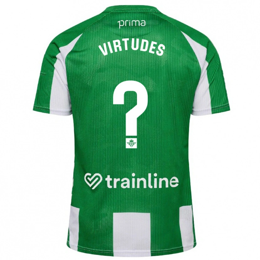 Danxen Women Adrián Virtudes #0 Green White Home Jersey 2025/26 T-Shirt
