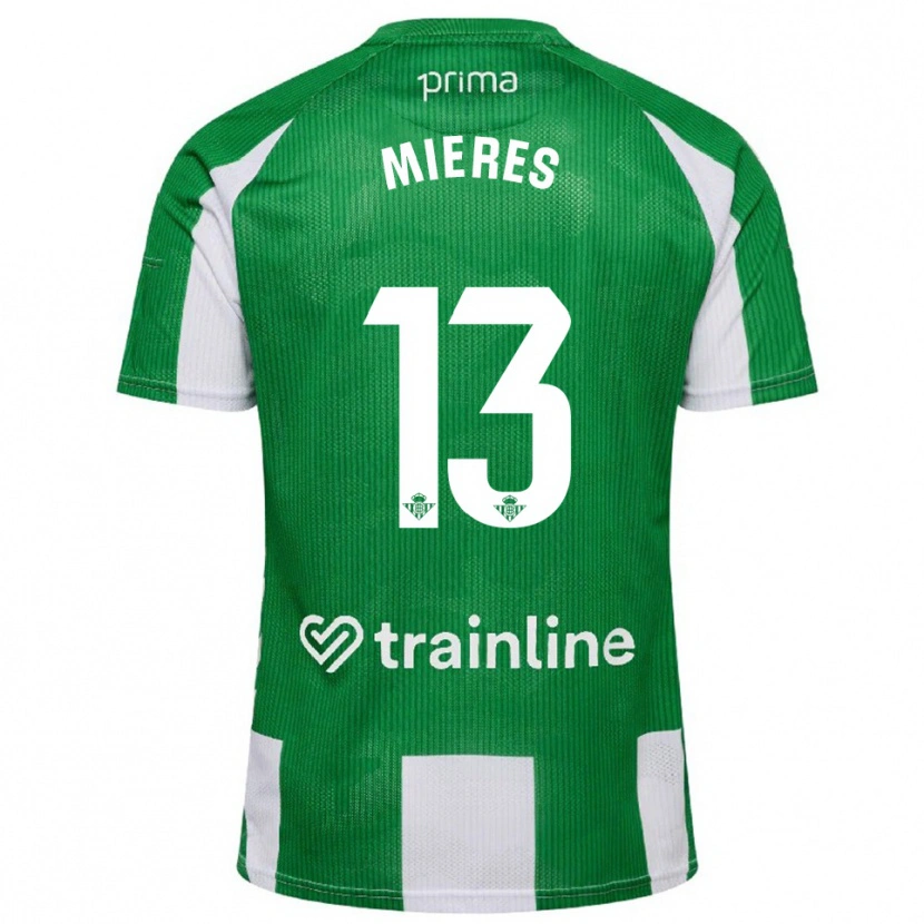 Danxen Women Malena Mieres García #13 Green White Home Jersey 2025/26 T-Shirt